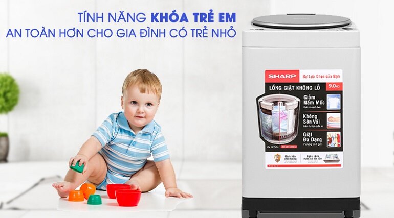 Review về máy giặt Sharp Es-u78gv-h cho gia đình từ 3-4 người 