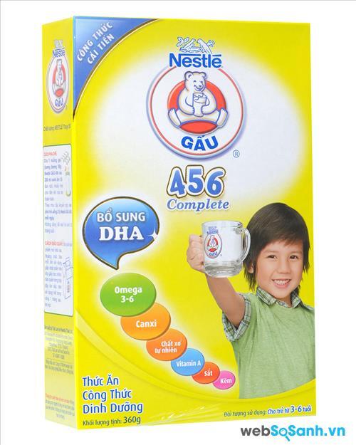 Sữa bột Nestle Gấu 456 có giá từ 83.000 đồng