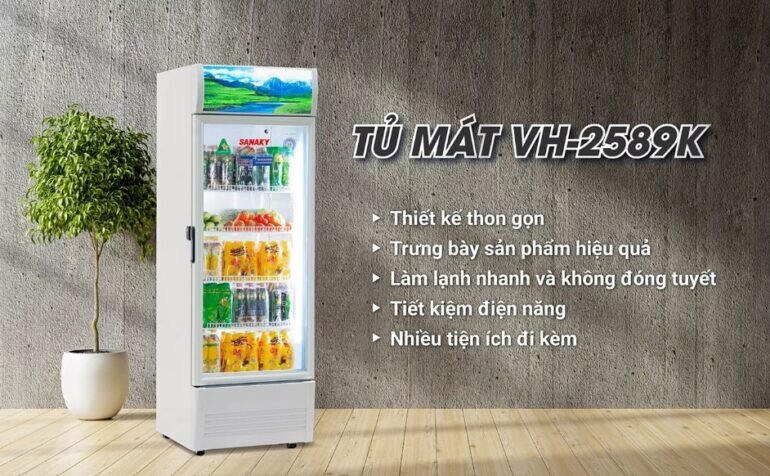 Không nên sử dụng chất tẩy rửa để vệ sinh tủ mát Sanaky VH-2589K