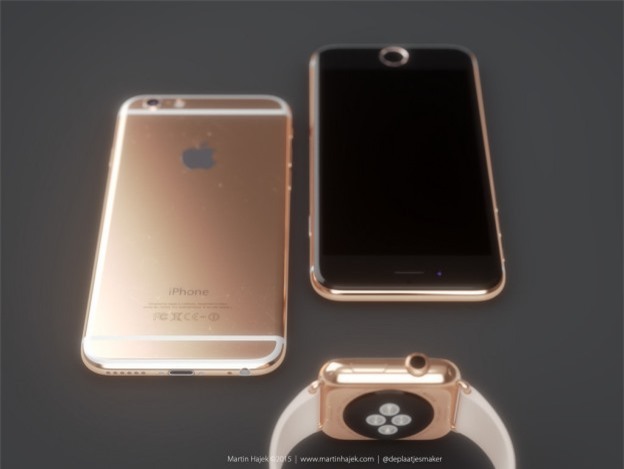 Concept iPhone 7 màu vàng hồng