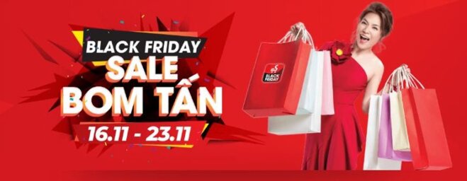 Sendo sale bom tấn khuyến mãi lớn Black Friday Việt Nam 2018