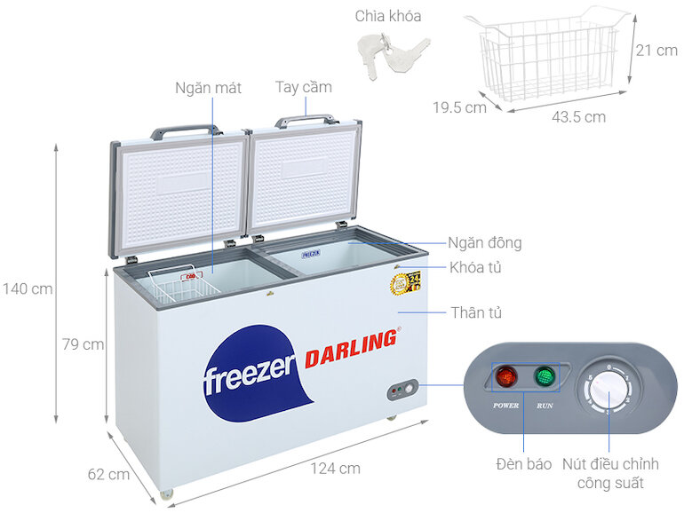 Tủ đông Darling 260 lít DMF-3999 W2