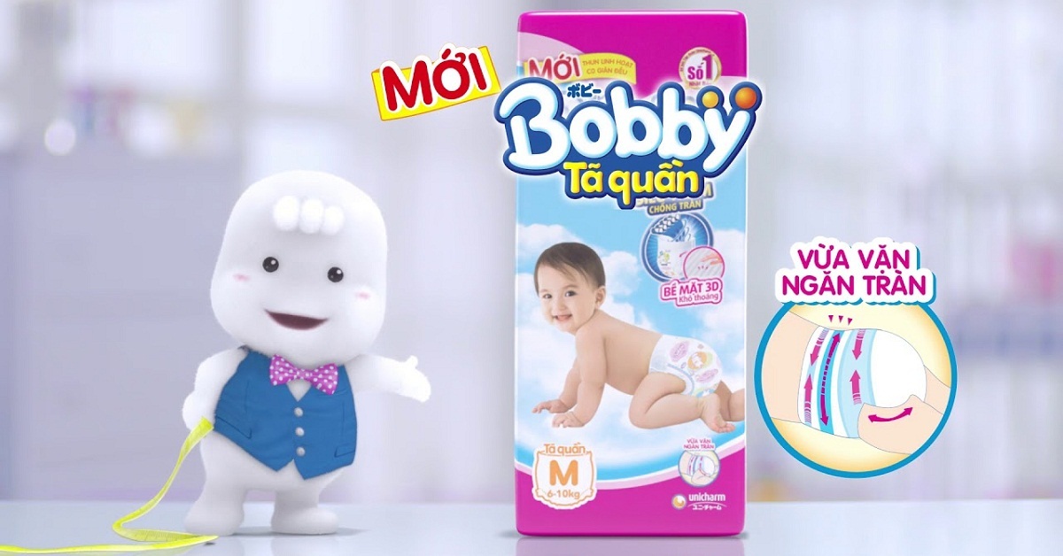 Bỉm tã quần Bobby size M 62 6  10kg