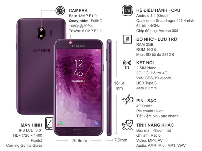 Samsung Galaxy J4 mang đến những trải nghiệm ưu việt cho người dùng