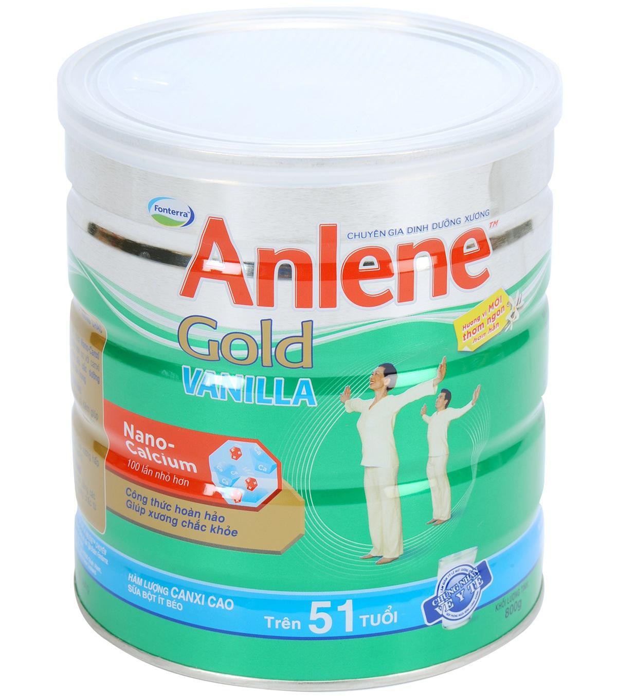 Sữa bột Anlene Vanilla Gold 800g