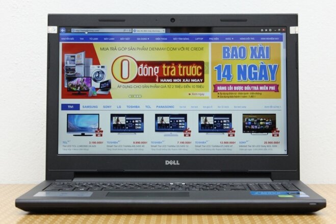 Màn hình của Dell Inspiron 3543 có chất lượng hiển thị rõ nét, đủ dùng trong môi trường văn phòng