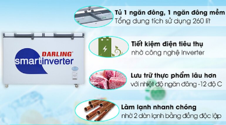 Đánh giá tổng quan về tủ đông Darling DMF-3699-WS4