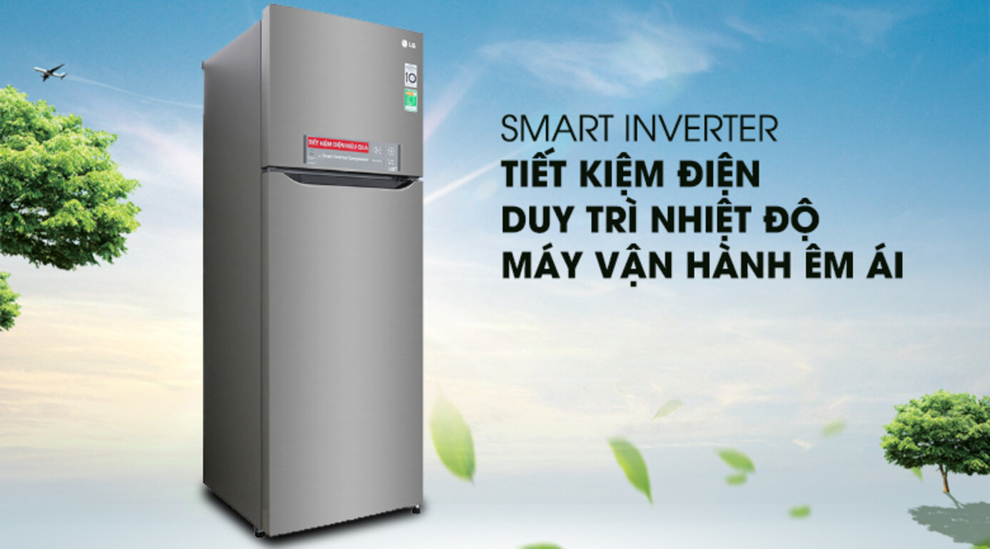 Tủ Lạnh LG inverter 315 Lít GN-M315PS có thiết kế nhỏ gọn, đơn giản