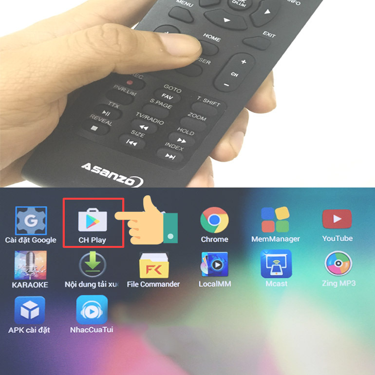 Hướng dẫn tải nhiều ứng dụng hơn từ CH Play trên smart tivi Asanzo 2018