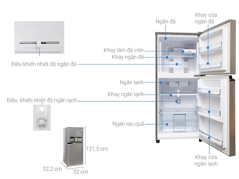 Tủ lạnh Inverter Panasonic NR-BA178PSV1 152 lít