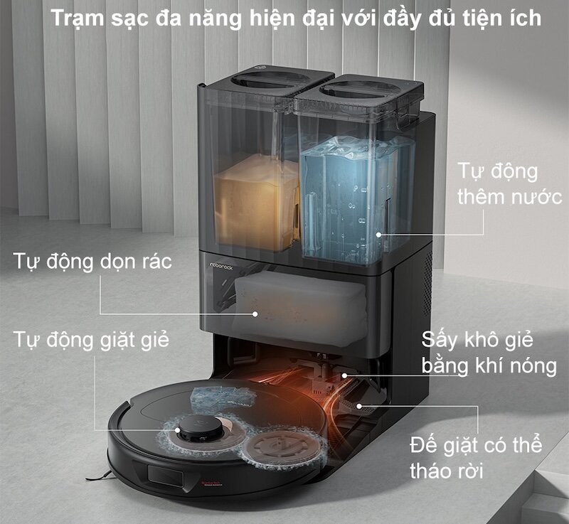 Chiêm ngưỡng thiết kế đột phá của robot hút bụi Roborock Q Revo S