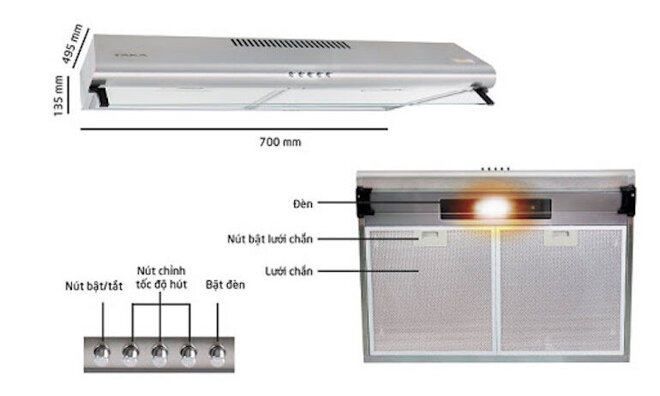 Máy hút mùi Taka HC270S