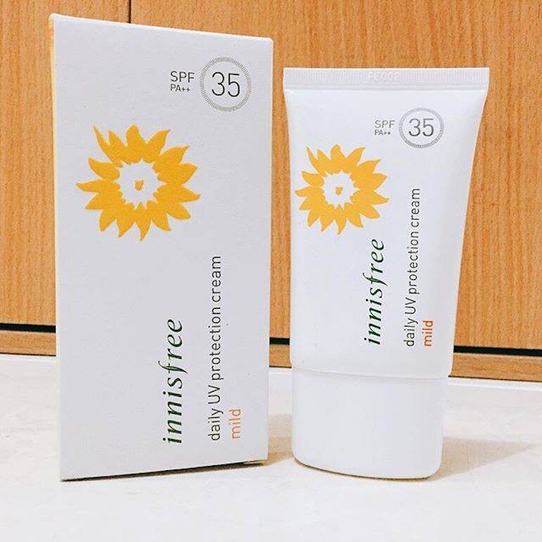 Kem chống nắng cho da mụn Innisfree Daily UV Protection Cream Mild