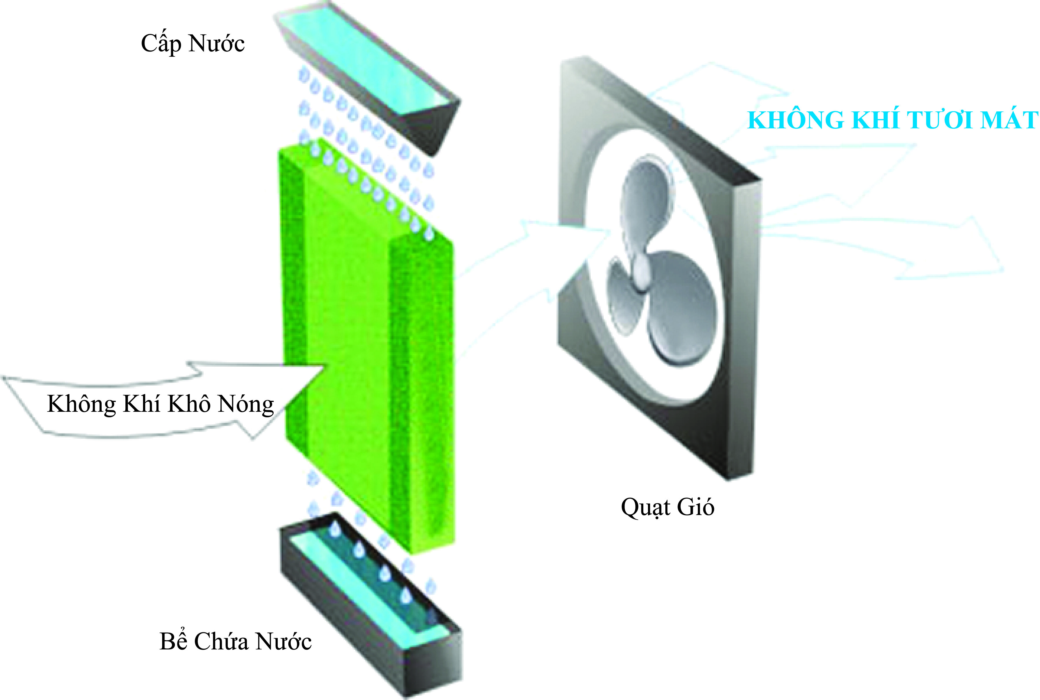 nguyên lý quạt hơi nước