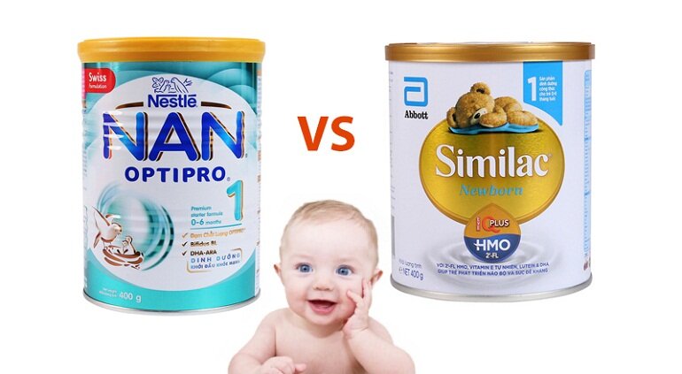 So sánh sữa bột Nan và sữa bột Similac loại nào tốt hơn?