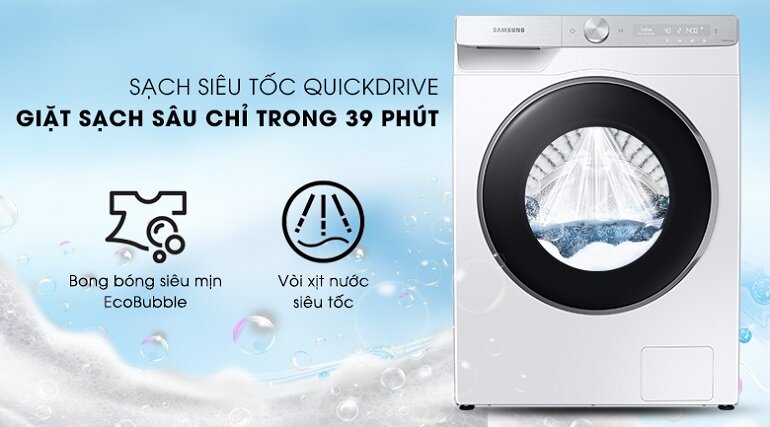 Máy giặt Samsung AI Inverter 9 kg WW90TP44DSH/SV
