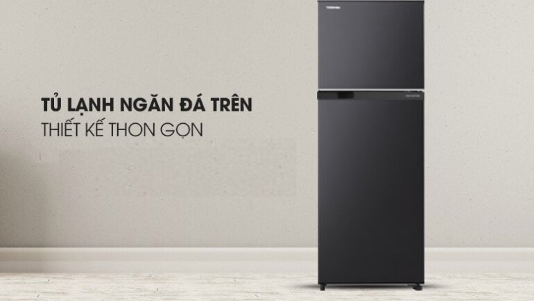 Thiết kế tủ lạnh Toshiba GR-B31VU-SK nhỏ gọn, sang trọng