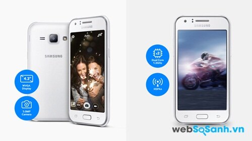 Samsung Galaxy J1 có Ram và bộ nhớ trong hơi nhỏ