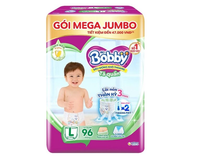 Tã quần Bobby 3mm gạo non