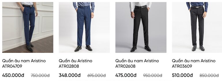 Quần âu Aristino đang được giảm tới 40%