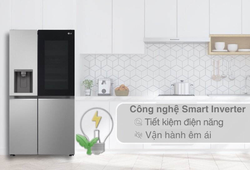 Tủ lạnh LG Inverter 635 lít GR-G257SV hiện đại, tinh tế, phù hợp với mọi không gian