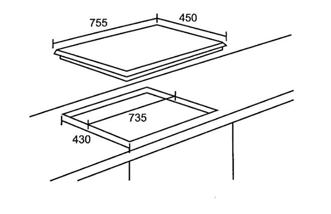 Bếp từ âm 3 vùng nấu Arber AB-558