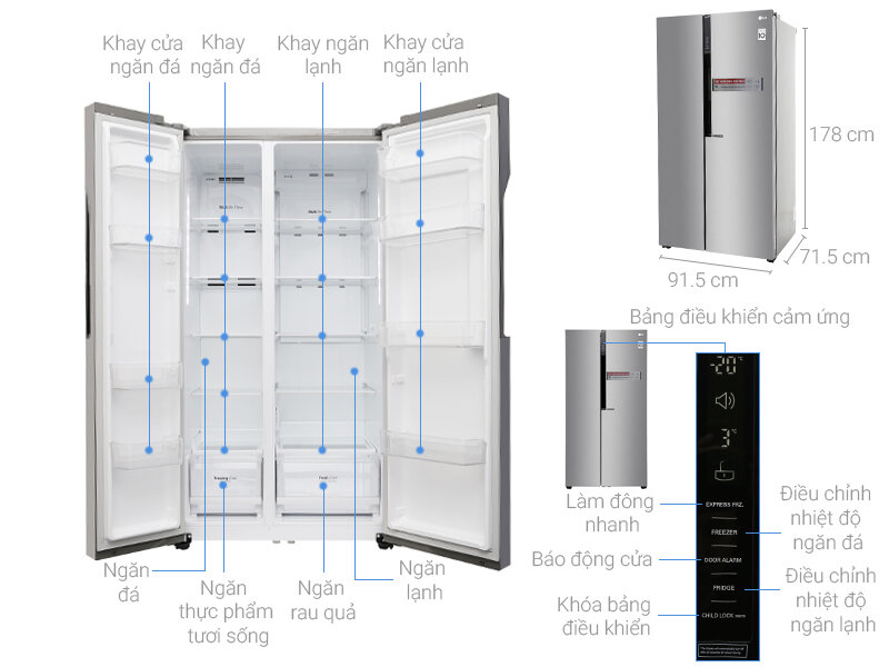 Hướng dẫn cách sử dụng tủ lạnh LG GR-B247JDS