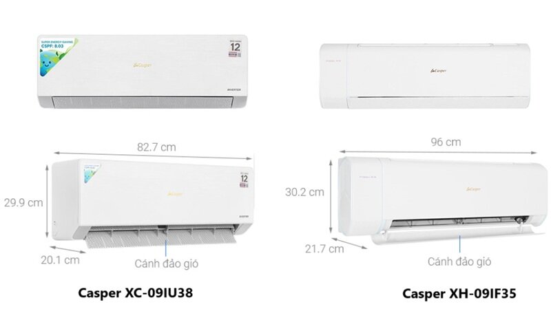 So sánh điều hòa Casper XC-09IU38 và XH-09IF35: Cùng 10 triệu nên mua máy nào tốt hơn?