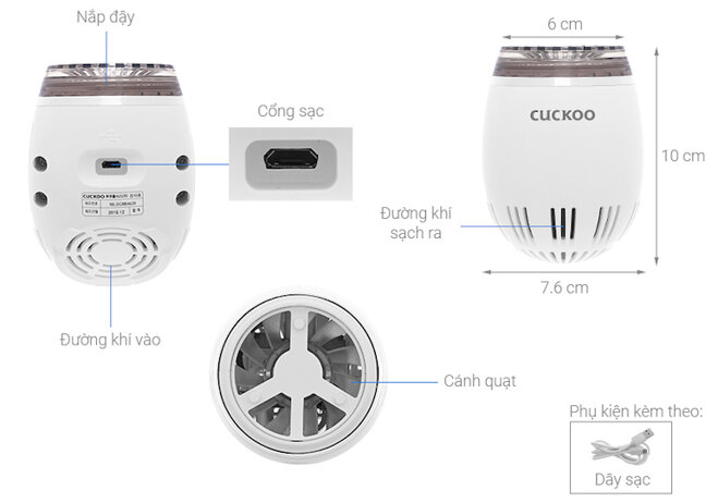 Máy lọc không khí Cuckoo CAC-03V10W