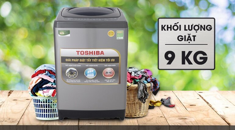Máy giặt 9 Kg Toshiba cửa trên AW-H1000GV/SB