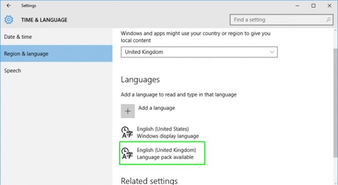 select new language