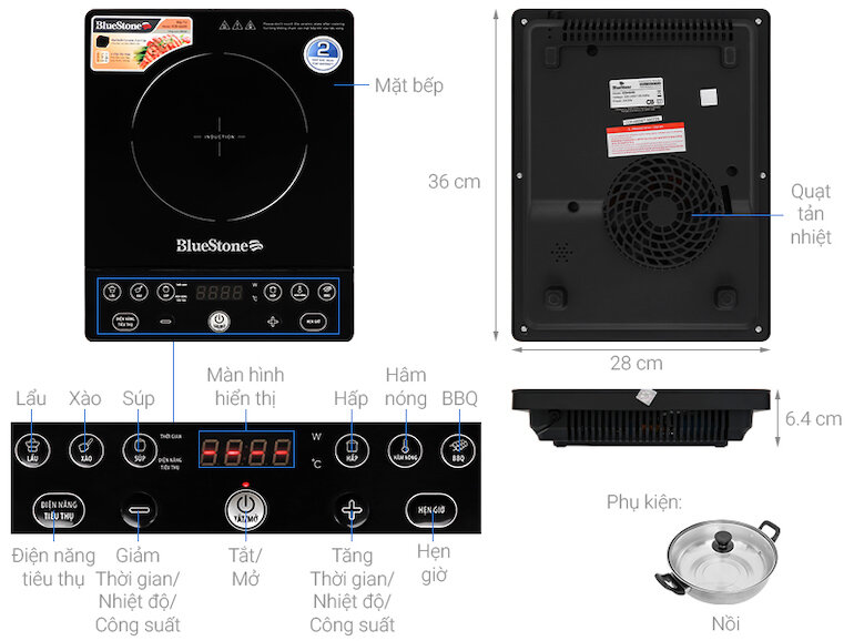 Tính năng của bếp từ Bluestone icb-6609 