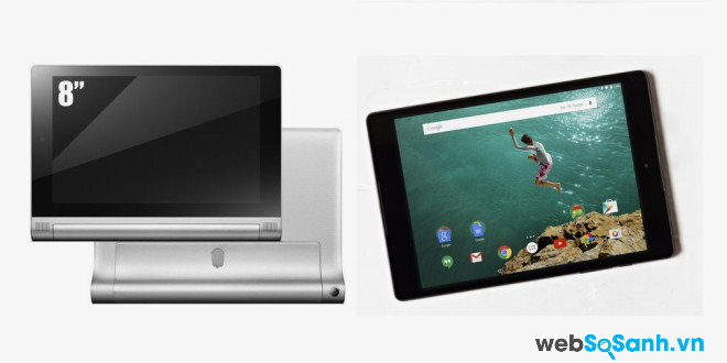 Lenovo Yoga Tablet 2 và Nexus 9.