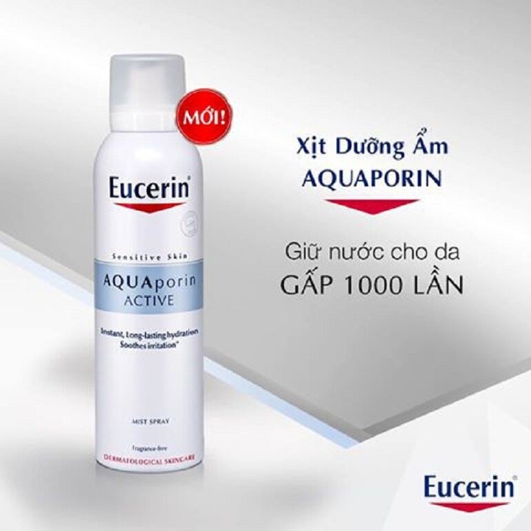 Xịt khoáng Eucerin: Giải pháp cấp ẩm tức thì