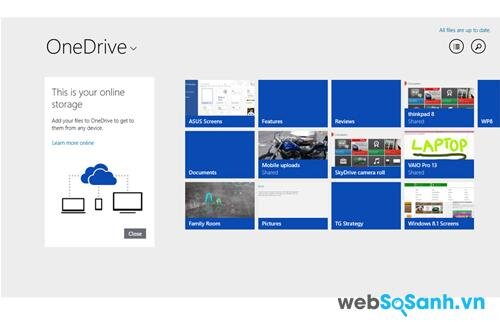 OneDrive giúp bạn lưu trữ các dữ liệu trên máy một cách an toàn