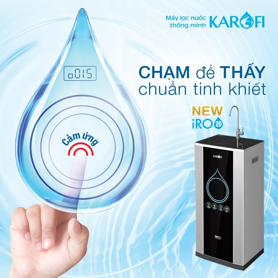Máy lọc nước Karofi lọc sạch đến cấp ion phân tử