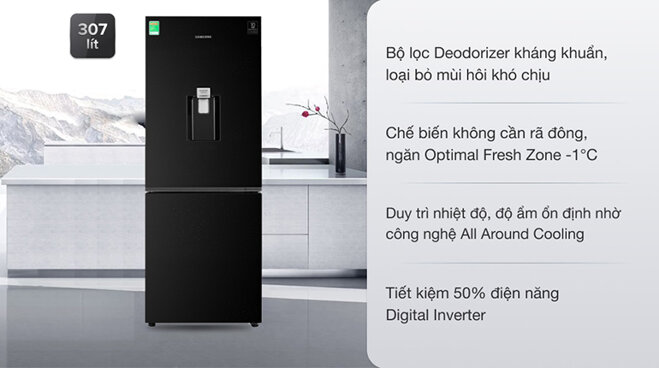 Tủ lạnh Samsung Inverter hai cửa ngăn đá dưới RB30N4170BU