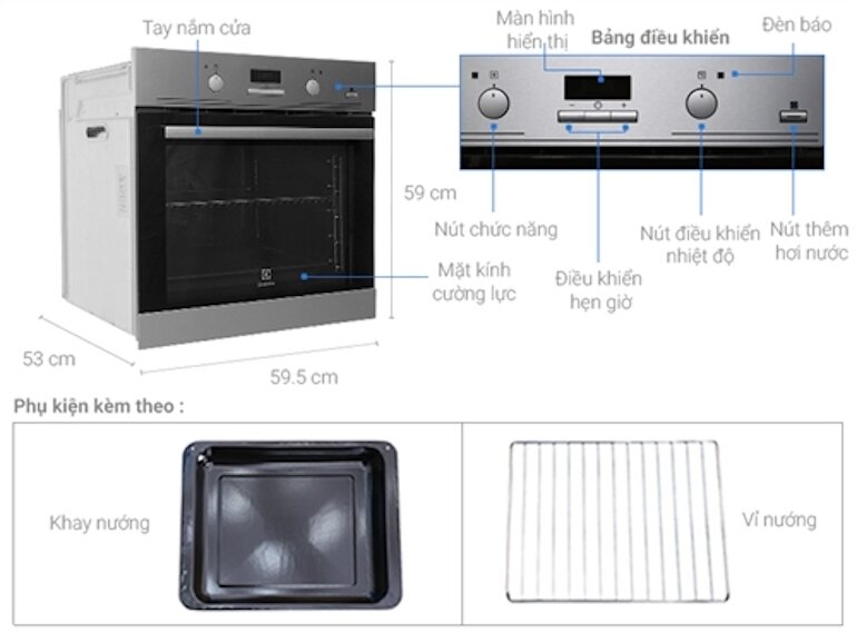 Lò nướng âm Electrolux EOB3434BOX thiết kế sang trọng cho căn bếp của bạn