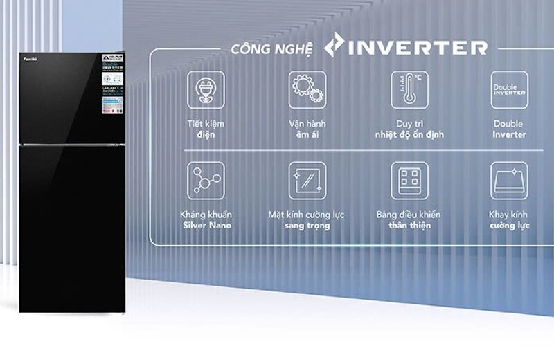 Tủ lạnh Funiki Inverter 286 lít HR-T8286GB sở hữu thiết kế bên ngoài trẻ trung hiện đại