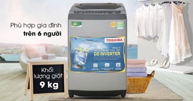 máy giặt Toshiba 9kg cửa trên 