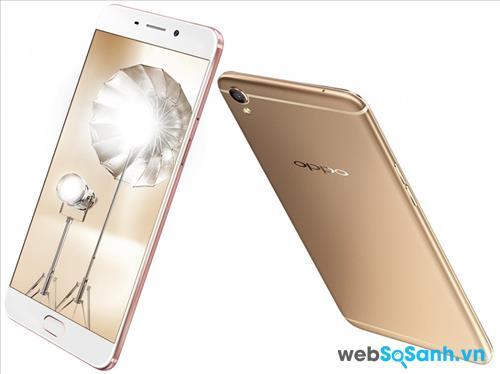 Smartphone OPPO F1 Plus sở hữu lớp vỏ nguyên khối được làm từ hợp kim nhôm cao cấp