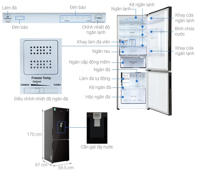 Tủ lạnh Samsung ngăn đá dưới