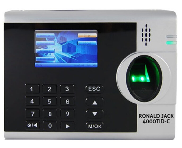  máy chấm công vân tay và thẻ cảm ứng Ronald Jack 4000TID-C