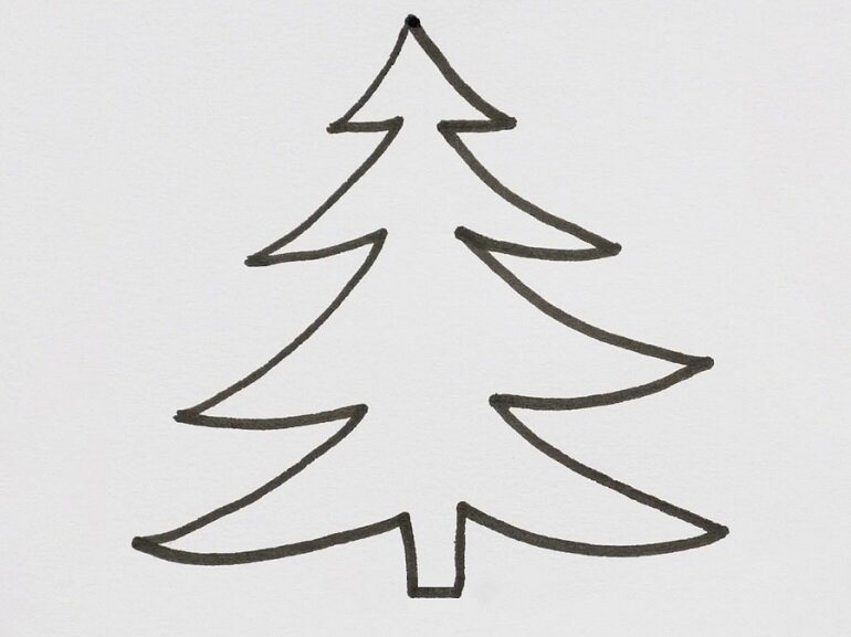 10 cách vẽ cây thông Noel đẹp mà đơn giản 