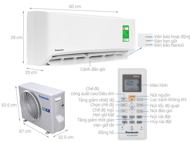 Điều hòa Panasonic CS-N12UKH-8