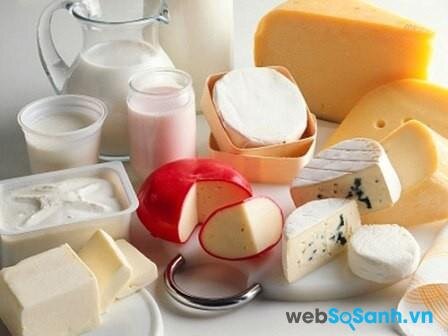 Sữa và các thực phẩm chế biến từ sữa giàu canxi