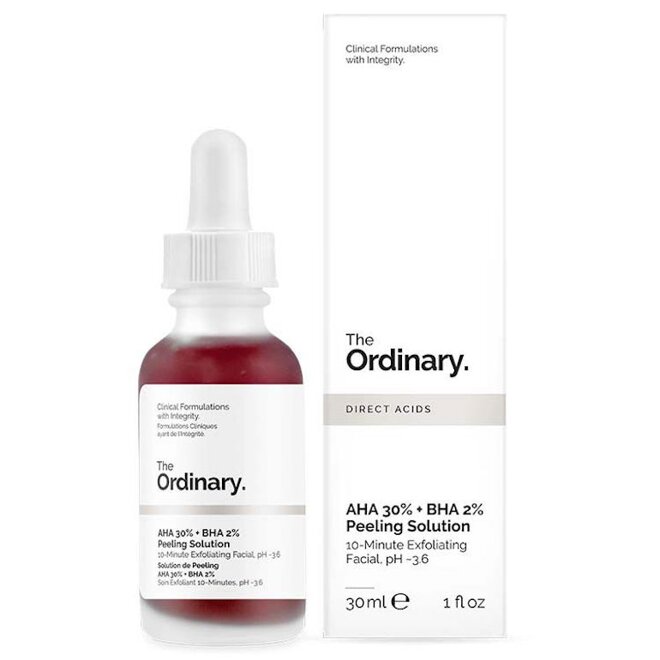 Peel da Ordinary với tên đầy đủ là The Ordinary AHA 30% + BHA 2% Peeling Solution.