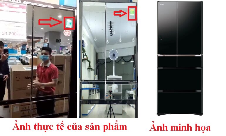Cách xác định tên model tủ lạnh Hitachi G520GV (XK) và G520GV (X) 6 cửa 536L bằng tem năng lượng