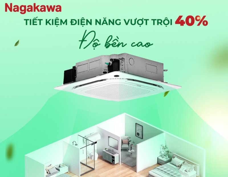 6 tính năng nổi bật của điều hòa âm trần Nagakawa NT-C28R1T20