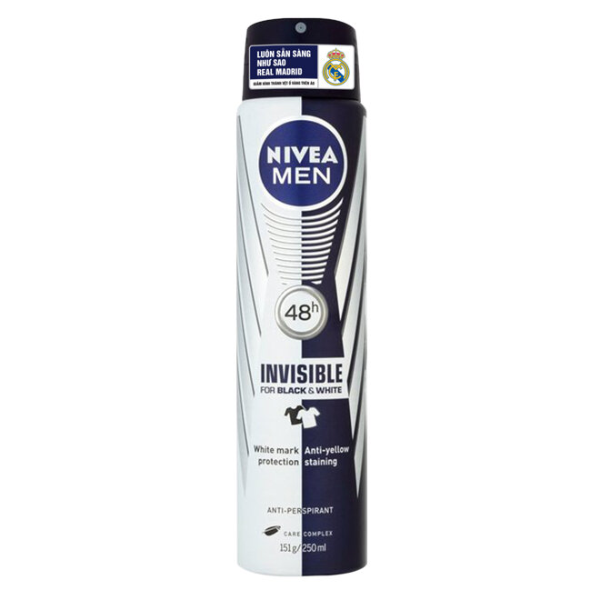 Xịt khử mùi Nivea nam: Nivea Men Black and White